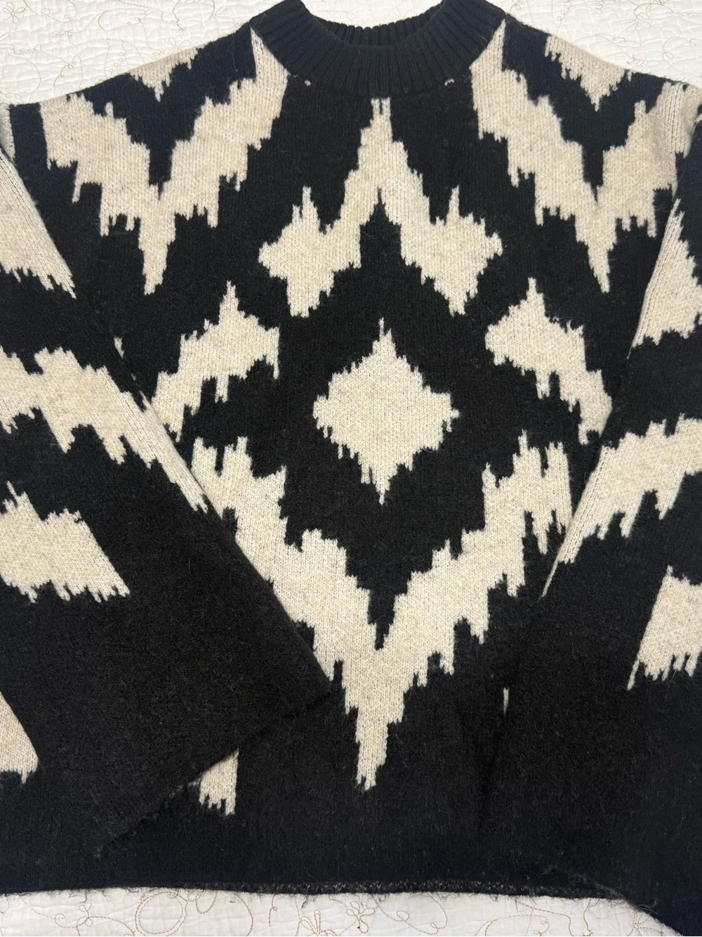 H&M wool blend Geometric Sweater